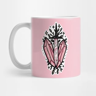 Crystals and sword Mug